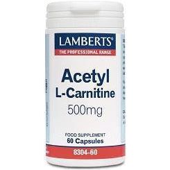 Acetil L Carnitina 500 mg 60 Capsulas | Lamberts - Dietetica Ferrer