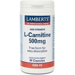 L Carnitina 500 mg 60 Capsulas | Lamberts - Dietetica Ferrer