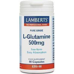 L Glutamina 500 mg 90 Capsulas | Lamberts - Dietetica Ferrer