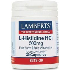 L Histidina HCI 500 mg 30 Capsulas | Lamberts - Dietetica Ferrer