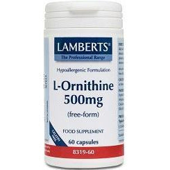 L Ornitina 500 mg 60 Capsulas | Lamberts - Dietetica Ferrer