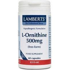 L Ornitina 500 mg 60 Capsulas | Lamberts - Dietetica Ferrer