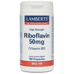 Riboflavina 50 mg (Vitamina B2) 100 Capsulas | Lamberts - Dietetica Ferrer
