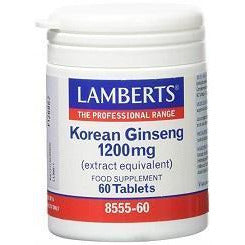 Ginseng Koreano 1200mg 60 Capsulas | Lamberts - Dietetica Ferrer