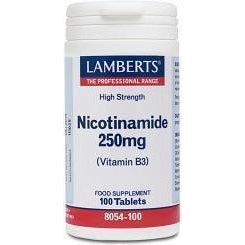 Nicotinamida 250 mg (Vitamina B3) 100 Tabletas | Lamberts - Dietetica Ferrer