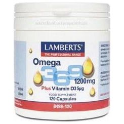 Omega 3,6,9 1200mg más Vitamina D3 5µg 120 Capsulas | Lamberts - Dietetica Ferrer