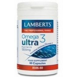 Omega 3 Ultra Aceite de Pescado Puro 1300mg 60 Capsulas | Lamberts - Dietetica Ferrer
