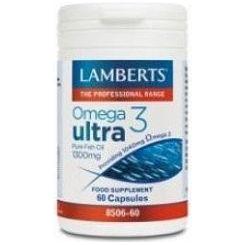 Omega 3 Ultra Aceite de Pescado Puro 1300mg 60 Capsulas | Lamberts - Dietetica Ferrer