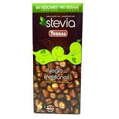 Chocolate Negro con Avellanas con Stevia 125 gr | Torras - Dietetica Ferrer