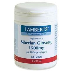 Ginseng Siberiano 1500mg 60 Comprimidos | Lamberts - Dietetica Ferrer