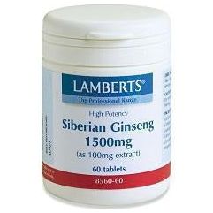 Ginseng Siberiano 1500mg 60 Comprimidos | Lamberts - Dietetica Ferrer