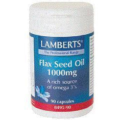 Aceite de semillas de Lino 1000 mg 90 Capsulas | Lamberts - Dietetica Ferrer