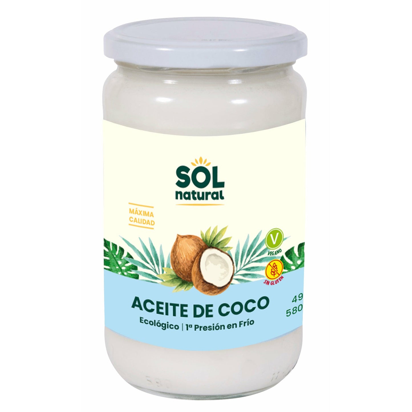 Aceite de Coco Virgen Extra Bio | Sol Natural - Dietetica Ferrer