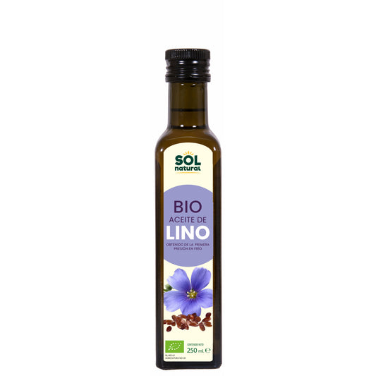 Aceite de Lino Bio 250 ml | Sol Natural - Dietetica Ferrer