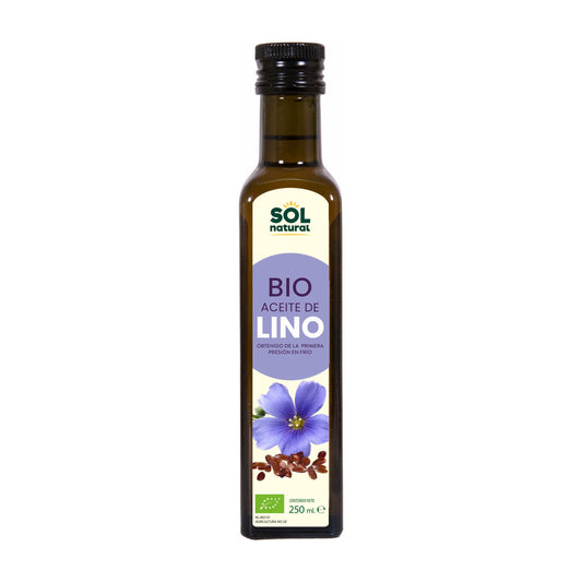 Aceite de Lino Bio 250 ml | Sol Natural - Dietetica Ferrer