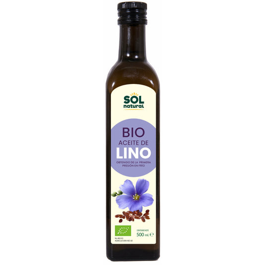 Aceite de Lino Bio 500 ml | Sol Natural - Dietetica Ferrer