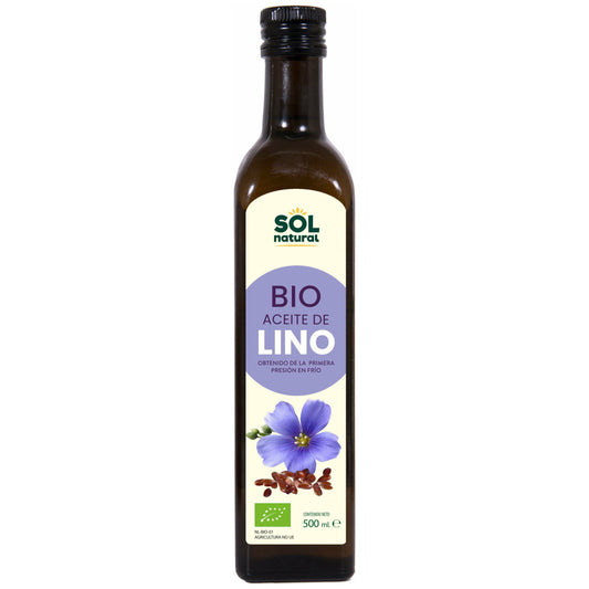 Aceite de Lino Bio 500 ml | Sol Natural - Dietetica Ferrer