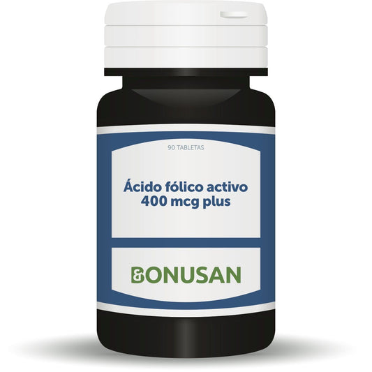 Acido Folico Activo 400 mcg Plus 90 Tabletas | Bonusan - Dietetica Ferrer