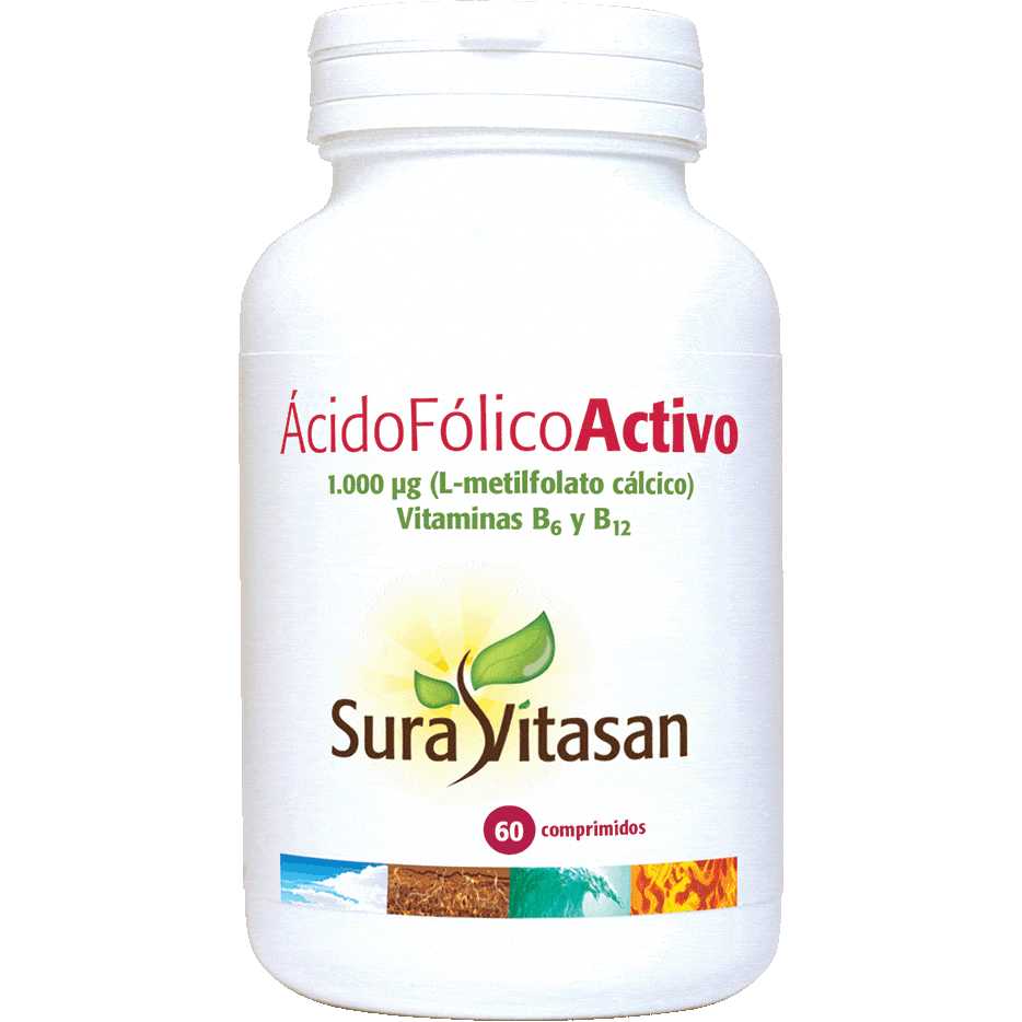 Acido Folico Activo 60 Comprimidos | Sura Vitasan - Dietetica Ferrer
