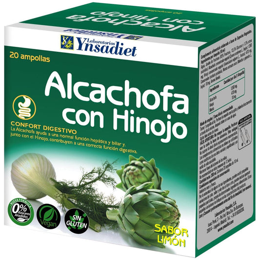 Alcachofa + Hinojo 20 ampollas | Ynsadiet - Dietetica Ferrer