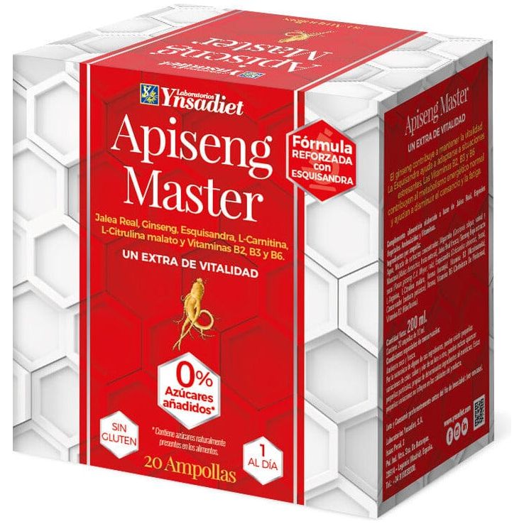 Apiseng Master 0% Azucar 20 ampollas | Ynsadiet - Dietetica Ferrer