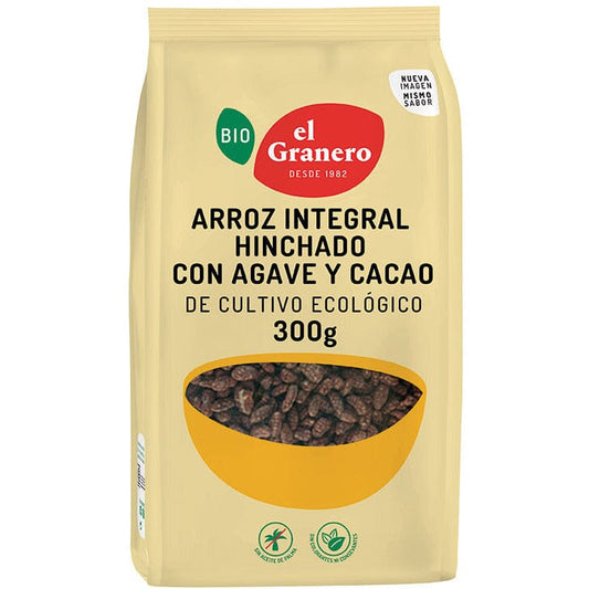 Arroz Integral Hinchado Con Agave y Cacao Bio 300 gr | El Granero Integral - Dietetica Ferrer