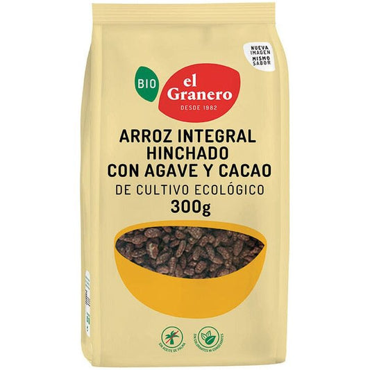 Arroz Integral Hinchado Con Agave y Cacao Bio 300 gr | El Granero Integral - Dietetica Ferrer