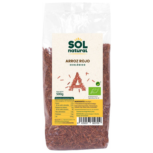 Arroz Rojo Bio 500 gr | Sol Natural - Dietetica Ferrer