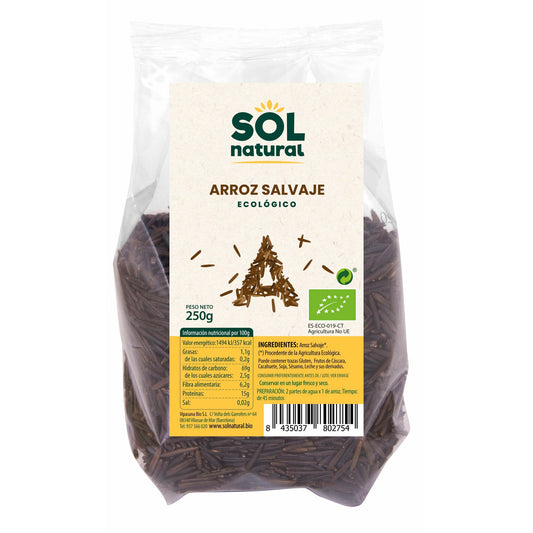 Arroz Salvaje Bio 250 gr | Sol Natural - Dietetica Ferrer