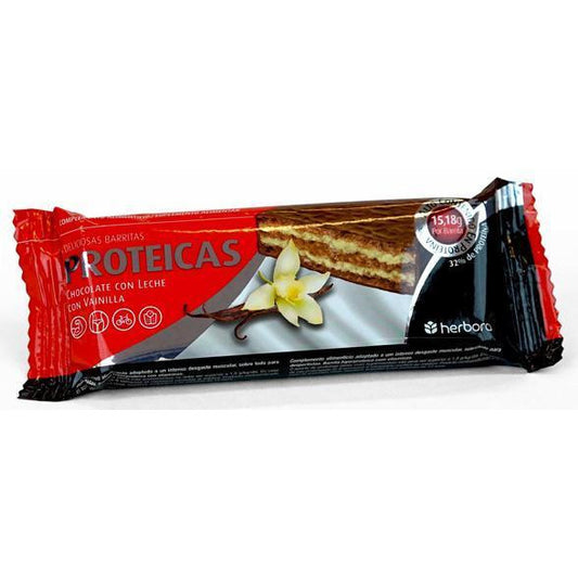 Barrita Proteica Chocolate Leche Vainilla Caja 24 unidades | Herbora - Dietetica Ferrer