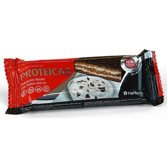 Barrita Proteica Chocolate Negro y Stracciatella Caja 24 unidades | Herbora - Dietetica Ferrer