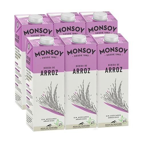 Bebida de Arroz Bio 1 Litro Pack de 6 | Monsoy - Dietetica Ferrer
