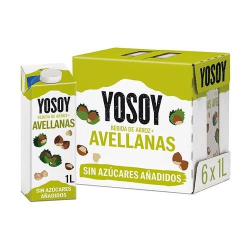 Bebida de Arroz y Avellanas 1 Litro Pack de 6 | Yosoy - Dietetica Ferrer