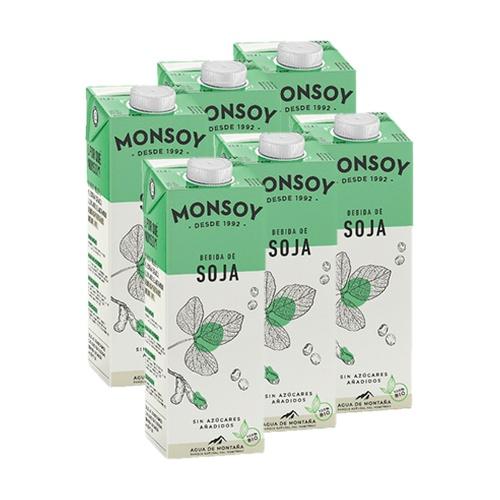 Bebida de Soja Natural Bio 1 Litro Pack de 6 | Monsoy - Dietetica Ferrer
