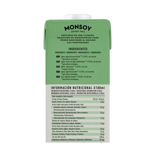 Bebida de Soja Natural Bio 1 Litro Pack de 6 | Monsoy - Dietetica Ferrer