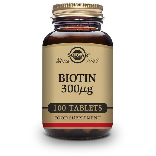 Biotin 300 µg 100 Comprimidos | Solgar - Dietetica Ferrer