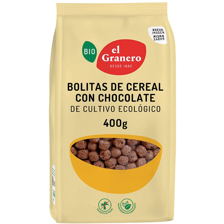 Bolitas de Cereales Con Chocolate 400 gr | El Granero Integral - Dietetica Ferrer