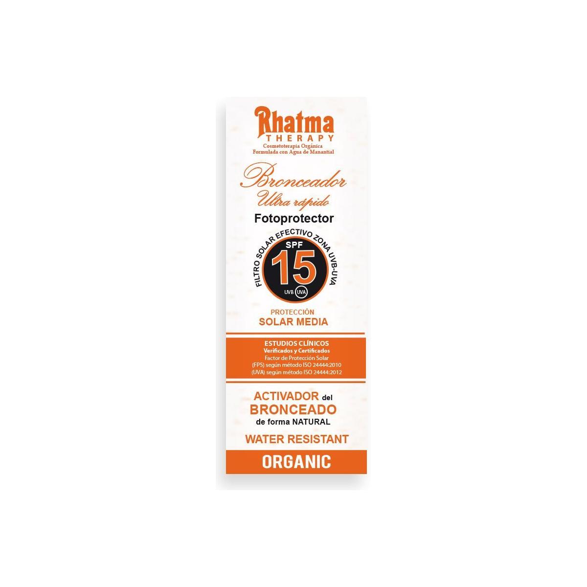 Bronceador Ultra Rapido Spf15 100 ml | Rhatma - Dietetica Ferrer