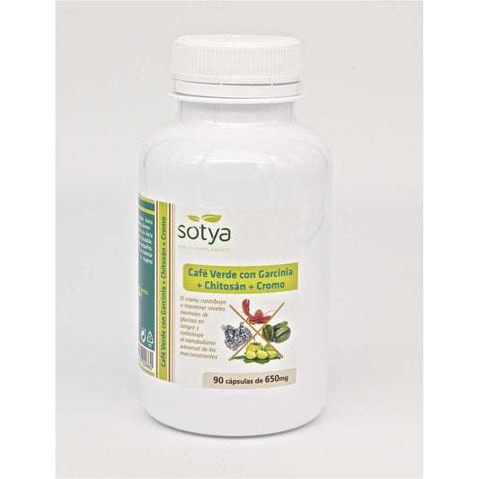 Cafe Verde con Garcinia Chitosan y Cromo 90 Capsulas | Sotya - Dietetica Ferrer