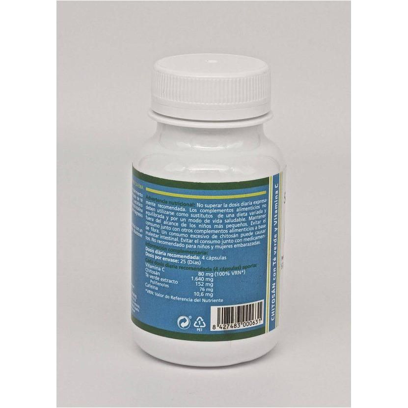 Chitosan con Te Verde y Vitamina C 100 Capsulas | Sotya - Dietetica Ferrer