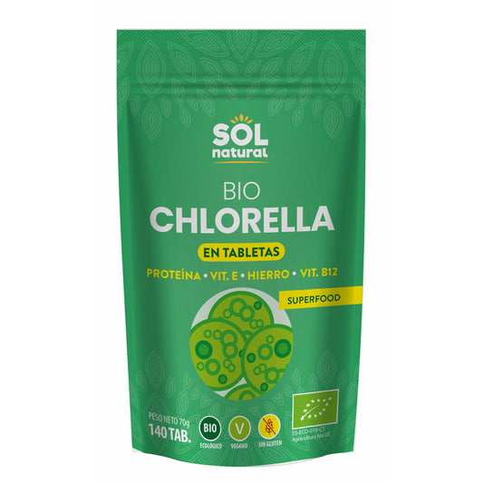 Chlorella Bio 140 Tabletas | Sol Natural - Dietetica Ferrer