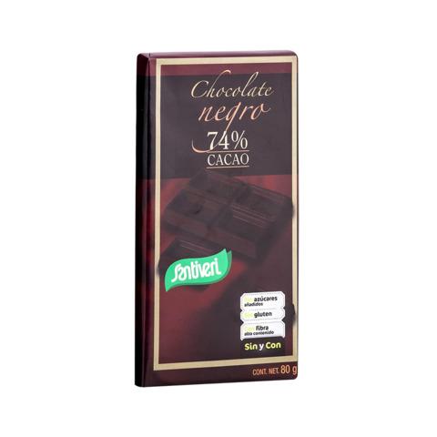 Chocolate Negro 74% Cacao 80 gr | Santiveri - Dietetica Ferrer