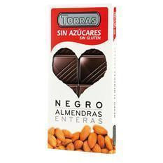 Chocolate Negro Con Almendra Sin Azucar 150 gr | Torras - Dietetica Ferrer