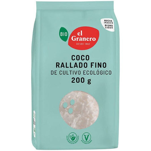 Coco Rallado Fino Bio 200 gr | El Granero Integral - Dietetica Ferrer