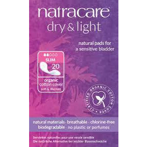 Compresa para Incontinencia Dry & Light 20 unidades | Natracare - Dietetica Ferrer