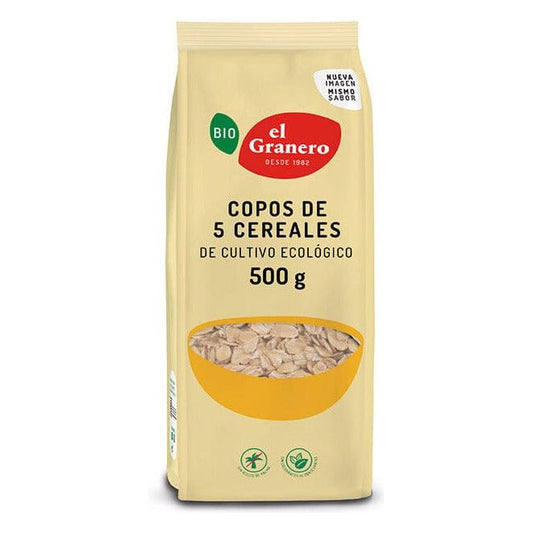 Copos de 5 Cereales Integrales Bio 500 gr | El Granero Integral - Dietetica Ferrer