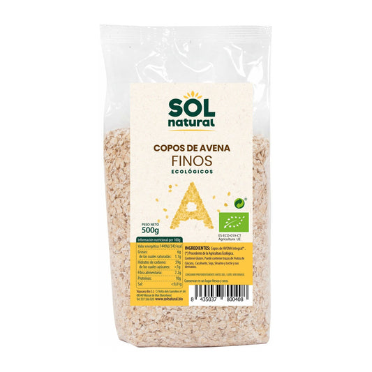 Copos de Avena Finos Bio | Sol Natural - Dietetica Ferrer