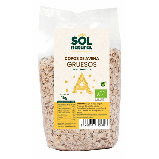 Copos de Avena Gruesos Bio 1 Kg | Sol Natural - Dietetica Ferrer