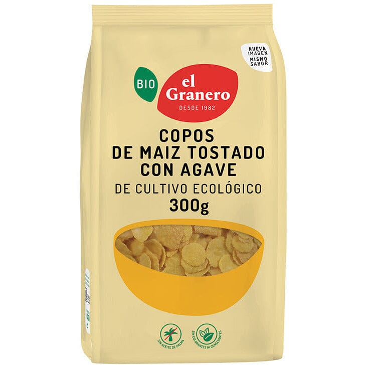 Copos de Maiz Tostado Con Agave Bio 300 gr | El Granero Integral - Dietetica Ferrer