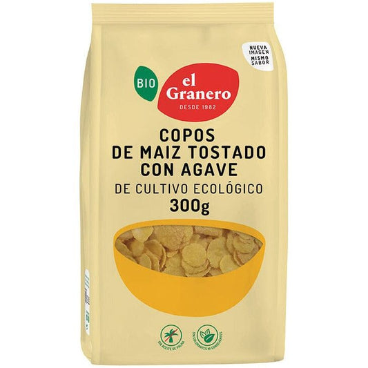 Copos de Maiz Tostado Con Agave Bio 300 gr | El Granero Integral - Dietetica Ferrer